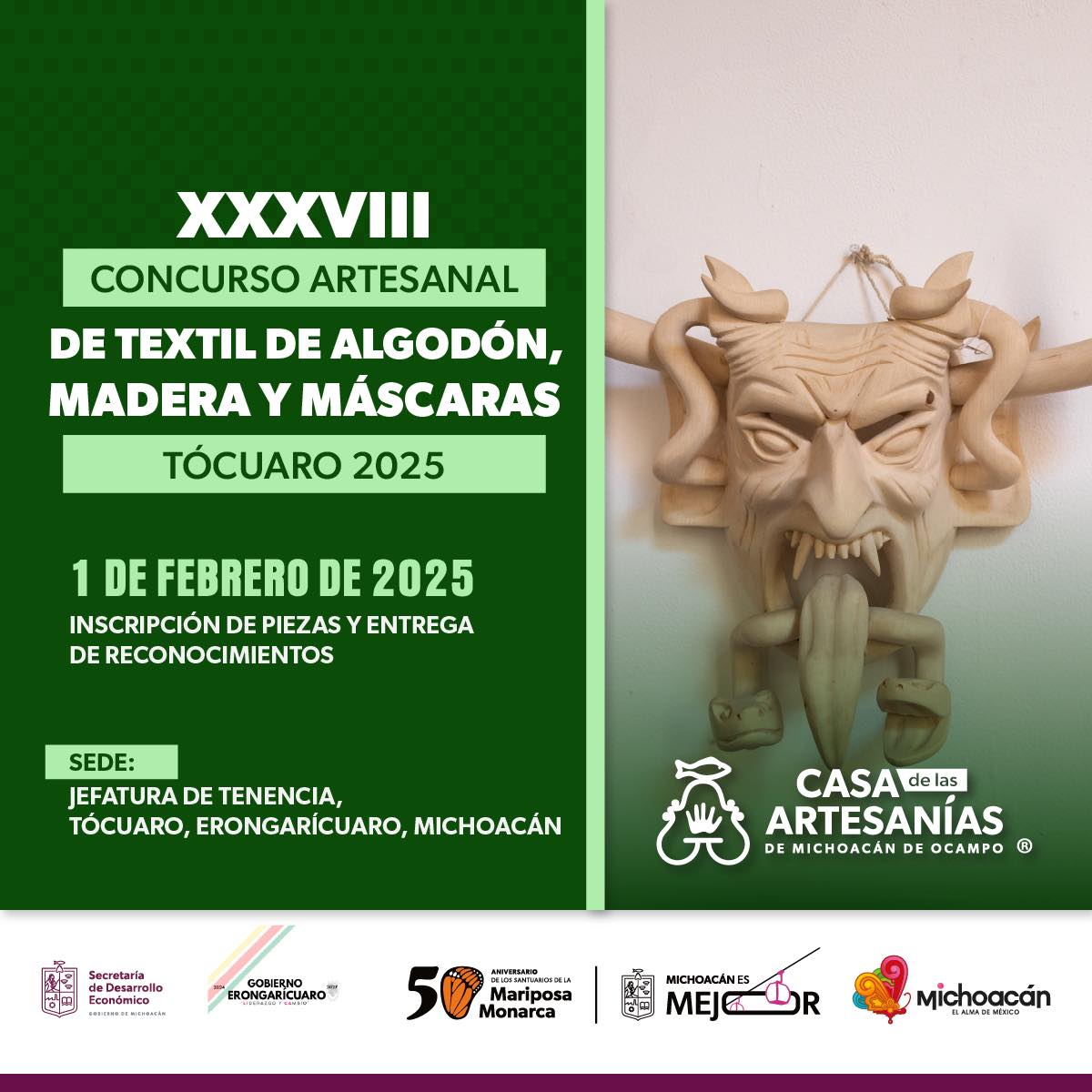 XXXVIII Concurso Artesanal de Textil de Algodón, Madera y Máscaras